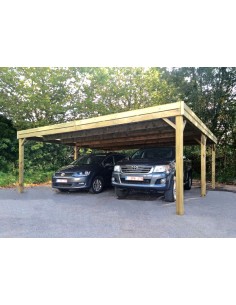 Carport large pour 2 voitures 6x5,5 mètres