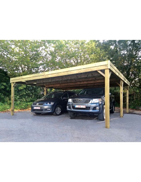 Carport large pour 2 voitures 6x5,5 mètres