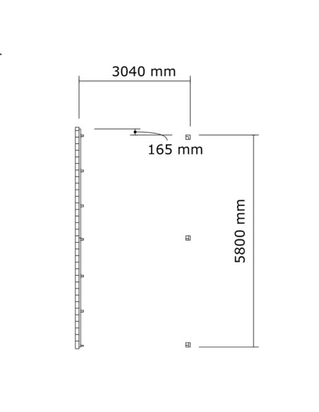 Carport tegen gevel met plat dak 3x5,8 meter