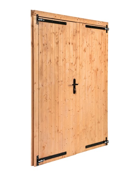 Double porte pour abri de jardin