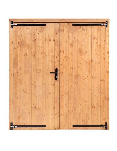 Double porte pour abri de jardin