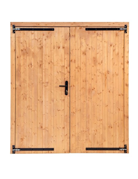 Double porte pour abri de jardin