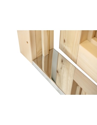 Porte vitrée pour abri de jardin en pin