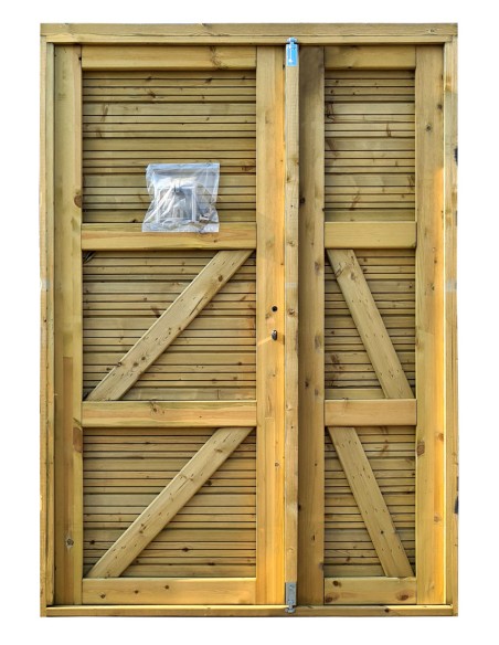 Tuinhuisdeur met kozijn en zijpaneel