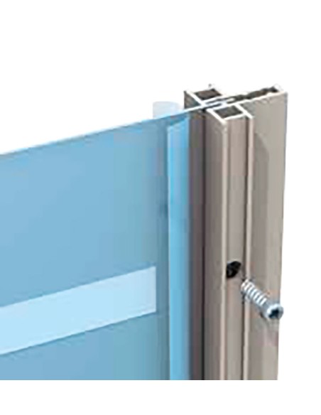 Verticale bevestigingsstrip voor decoratieve lamellen