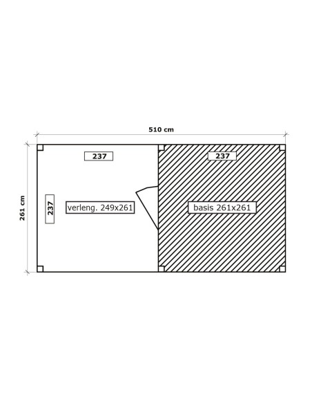 Abris de jardin + véranda CUBO