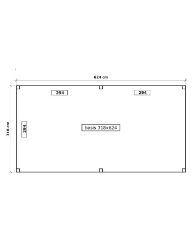 Carport 624 x 318 cm