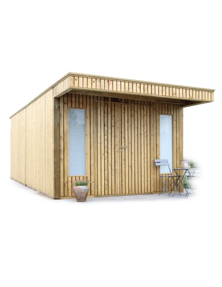 Houten tuinhuis 318 x 624 cm