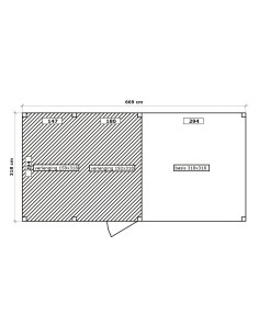 Abri de jardin avec lattes verticales 669 x 318 cm 2