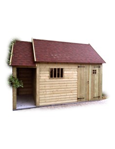 Abris de jardin Cottage 3,9 x 3 m + annexe 1,045 x 3 m
