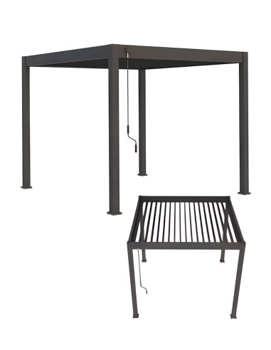 Aluminium overkaping 300 x 300 cm