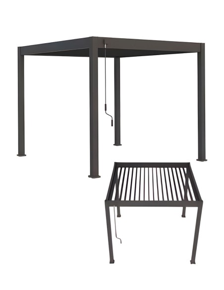 Aluminium overkaping 300 x 300 cm