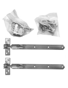 Regelbaar beslagset voor poortjes