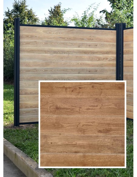 Duofuse PVC omheining met horizontale lamellen