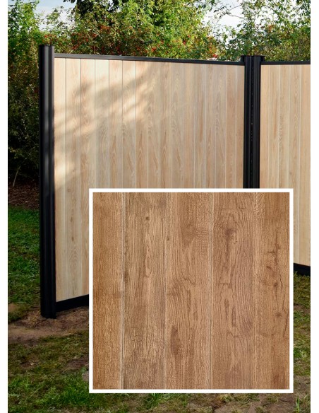 Duofuse PVC omheining met verticale lamellen