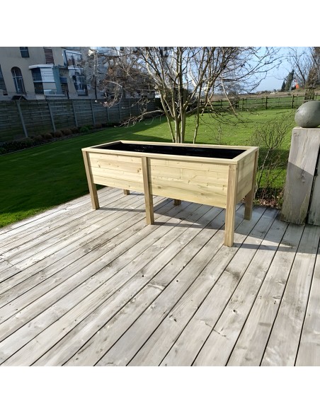 Grote verhoogde plantenbak