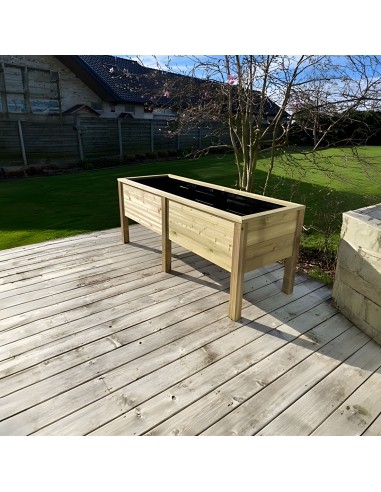 Grote verhoogde plantenbak