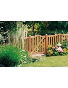 Portillon de jardin en bois exotique 2