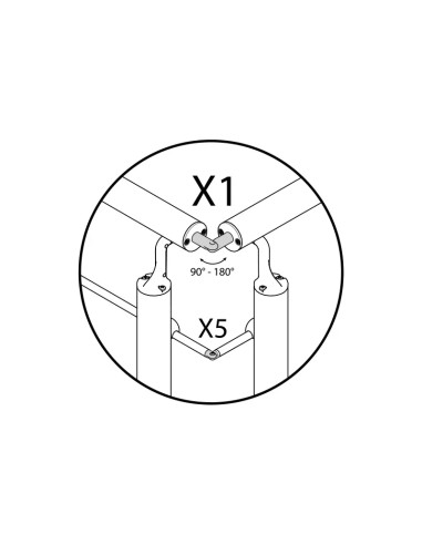 Kit angle variable de main courante