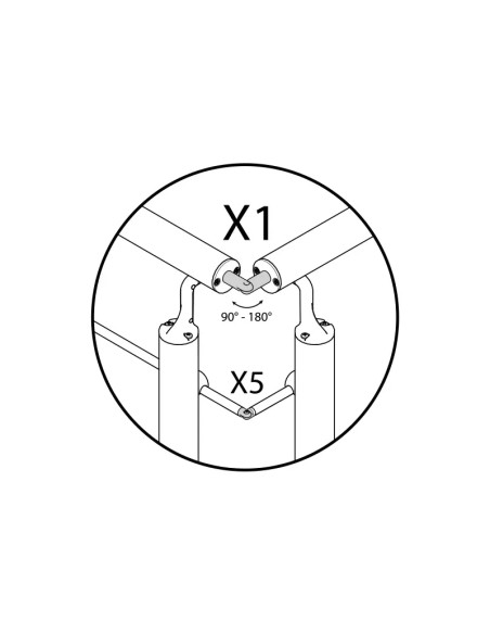 Kit angle variable de main courante