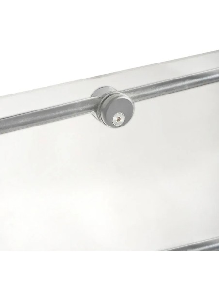 Verre synthétique pour balustrade de terrasse + 4 supports