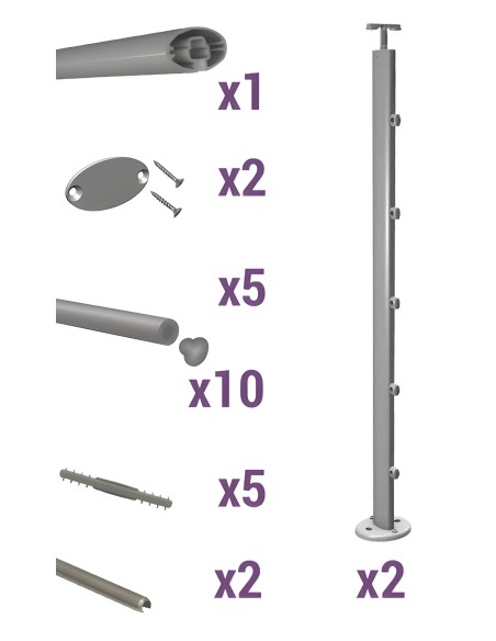 Kit balustrade à plat
