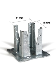 Paalvoet voor hoek gleufpaal 2