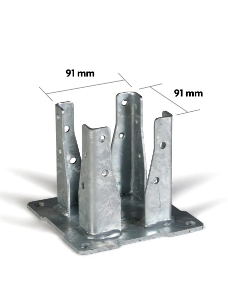 Paalvoet voor hoek gleufpaal