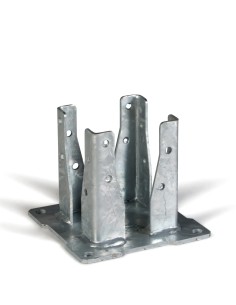 Paalvoet voor hoek gleufpaal