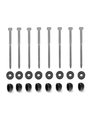 Equerre connexion poteau carré coin 9-12cm Noir