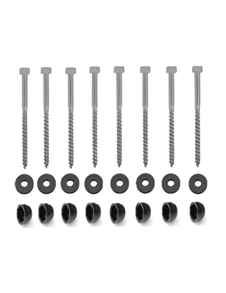 Equerre connexion poteau carré coin 9-12cm Noir