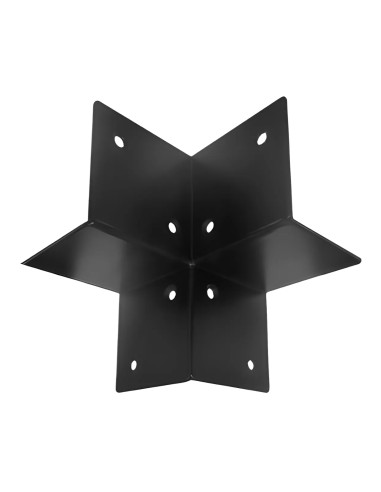 Paalverbinder hoek 9-12cm zwart