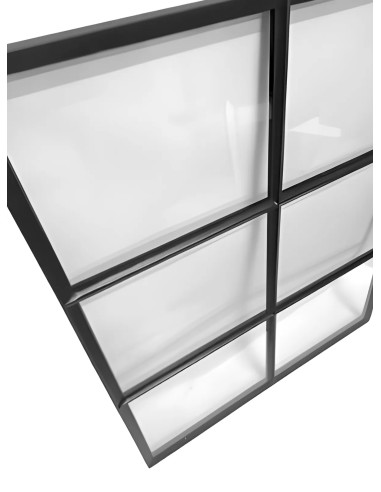 Zwart gegalvaniseerd stalen venster - 100x120 cm