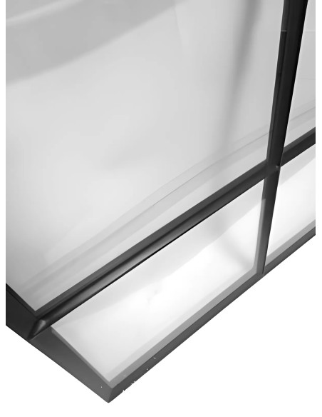 Zwart gegalvaniseerd stalen venster - 100x120 cm