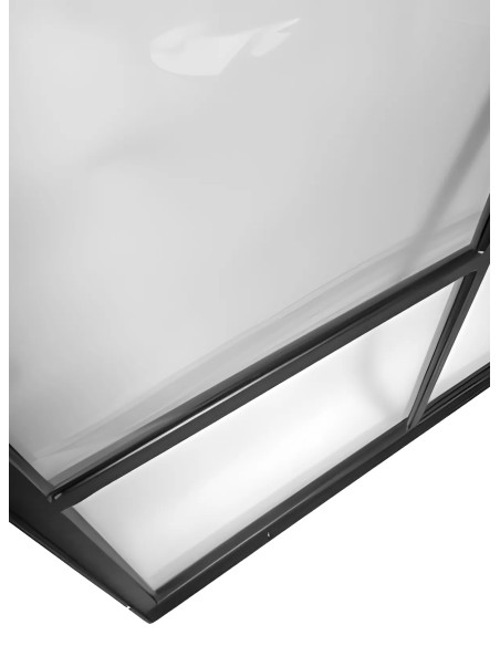 Zwart gegalvaniseerd stalen venster - 100x120 cm