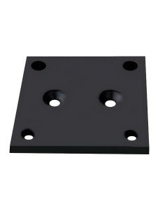 Steun voor te plaatsen gegroefde aluminium paal van 28 en 52 mm