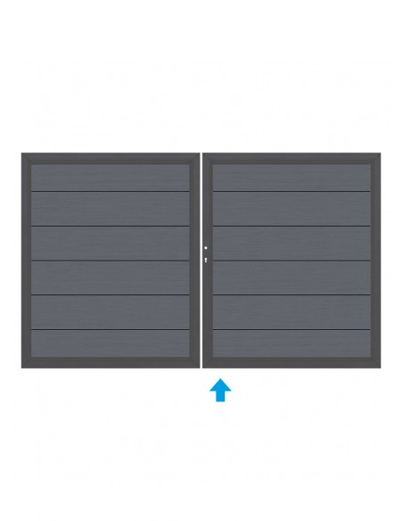 Portail en bois composite XL