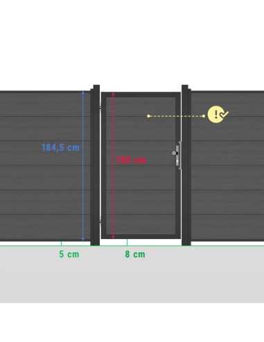 Houtcomposiet poort XL