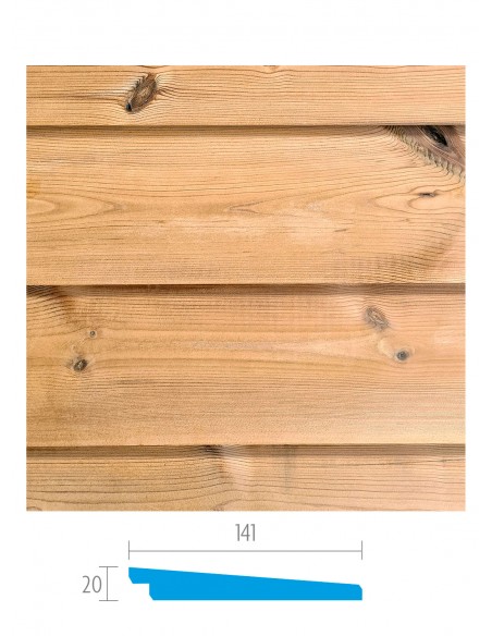 Bardage Thermowood - Profil suédois