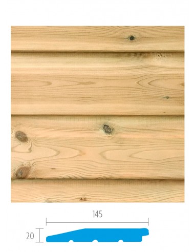 Bardage en sapin - profil suédois