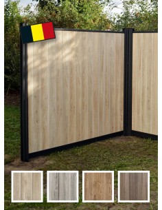 Duofuse PVC omheining met verticale lamellen