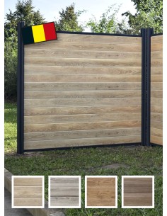 Duofuse PVC omheining met horizontale lamellen