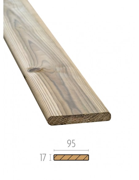 Planches de terrasse en Sapin traité autoclavé - à visser - lisses