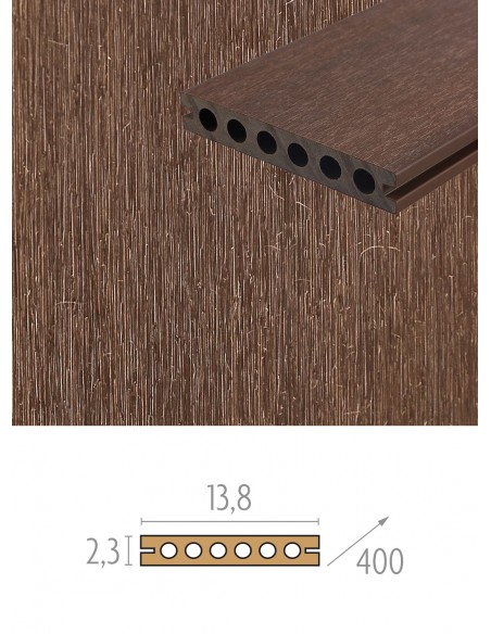 Composiet houten terrasplanken Synthetisch - onzichtbare bevestiging