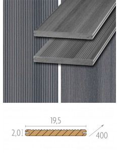 Planches de terrasse en bois composite Platinum gris - fixation invisible