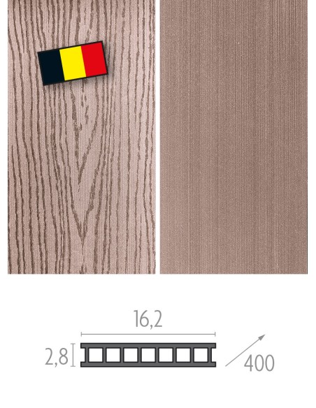 Composiet houten terrasplanken Brussel - onzichtbare bevestiging