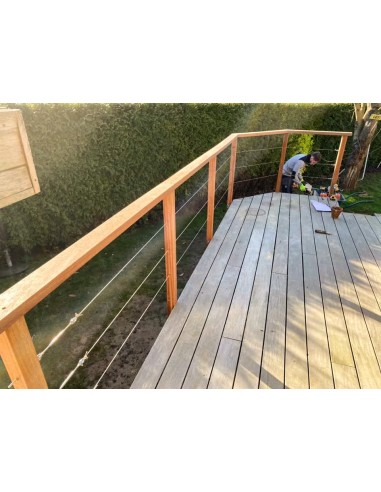 Vierkant paal in exotisch hardhout