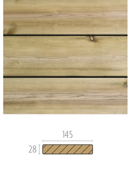 Behandeld grenen hout