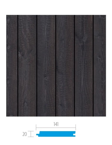 Gevelbekleding van verbrand-hout-type