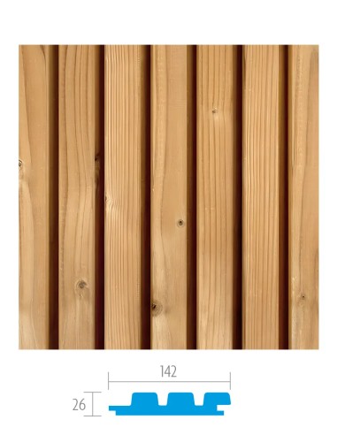 Trippelbekledingsplank van thermisch behandeld grenen